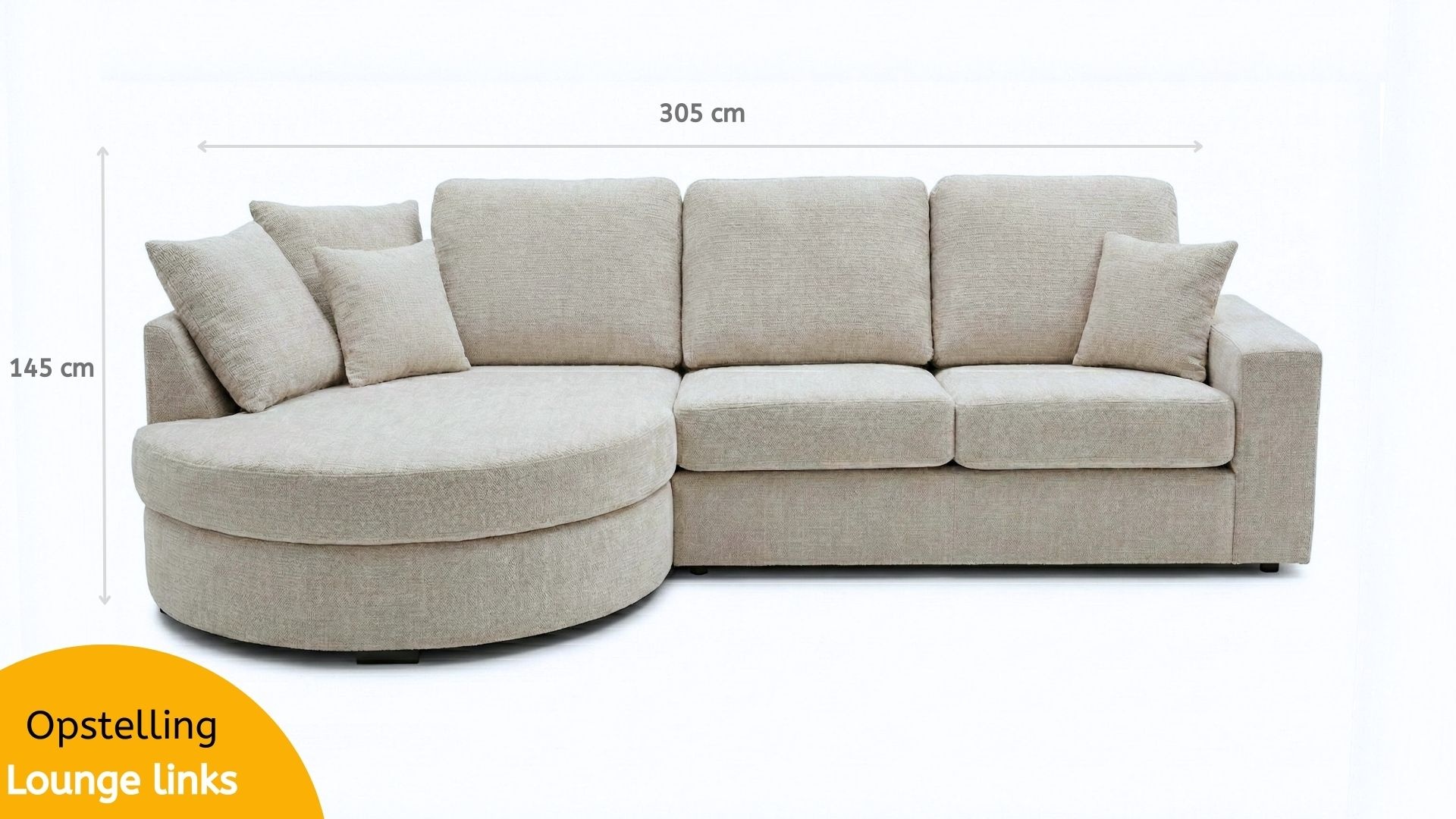 Loungebank Moon - Cremona 02 Beige