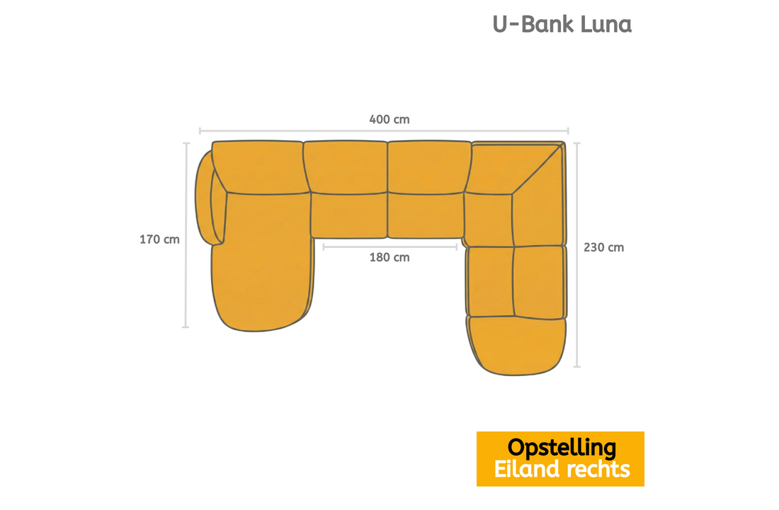 U-bank Luna - Naturel kleurig