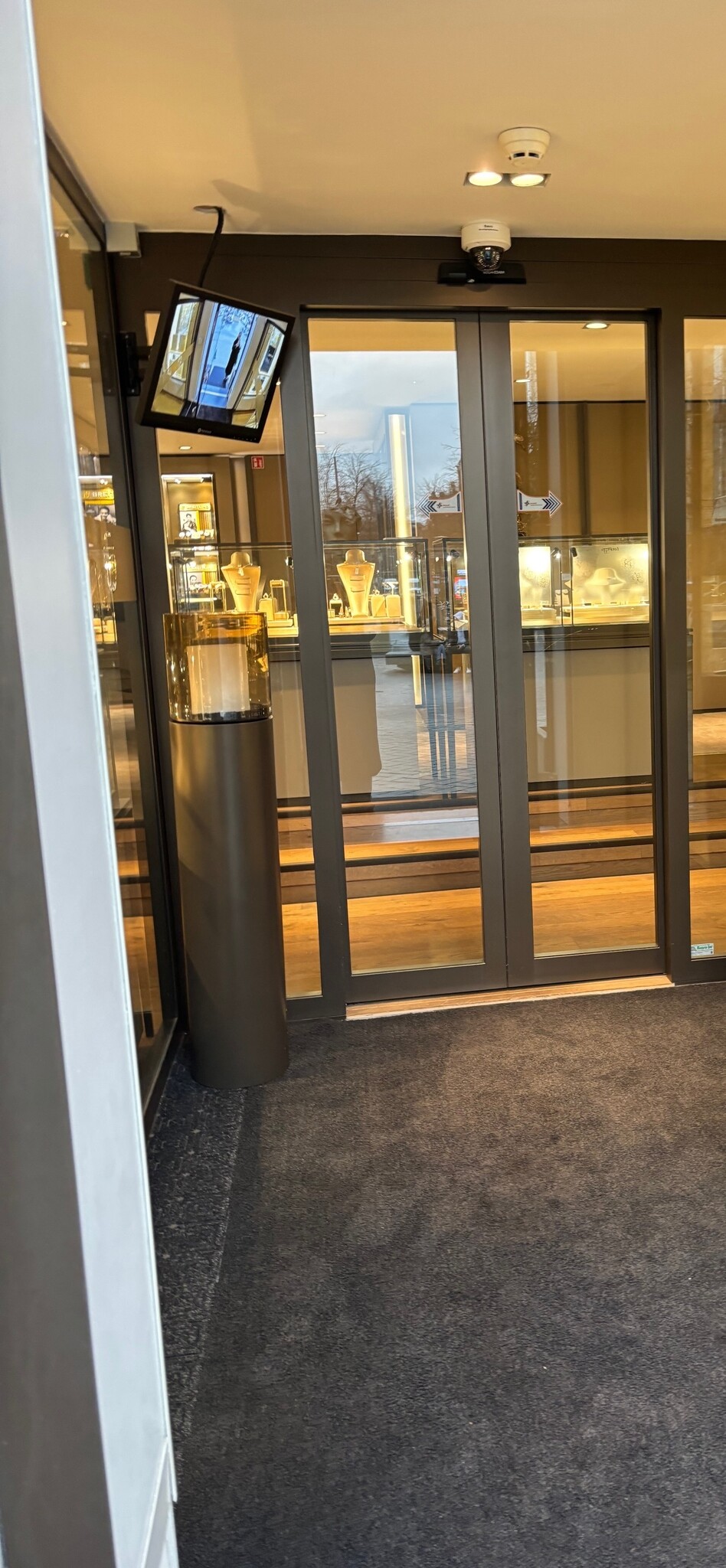 Luxe Windlicht op pilaar Bruin - 130 cm