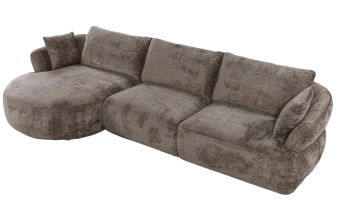 Loungebank Cremona 24 Taupe Bruin - Pocketvering