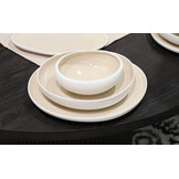 Capital Serviesset 24 delig - Porselein - Wit/Taupe - Organisch