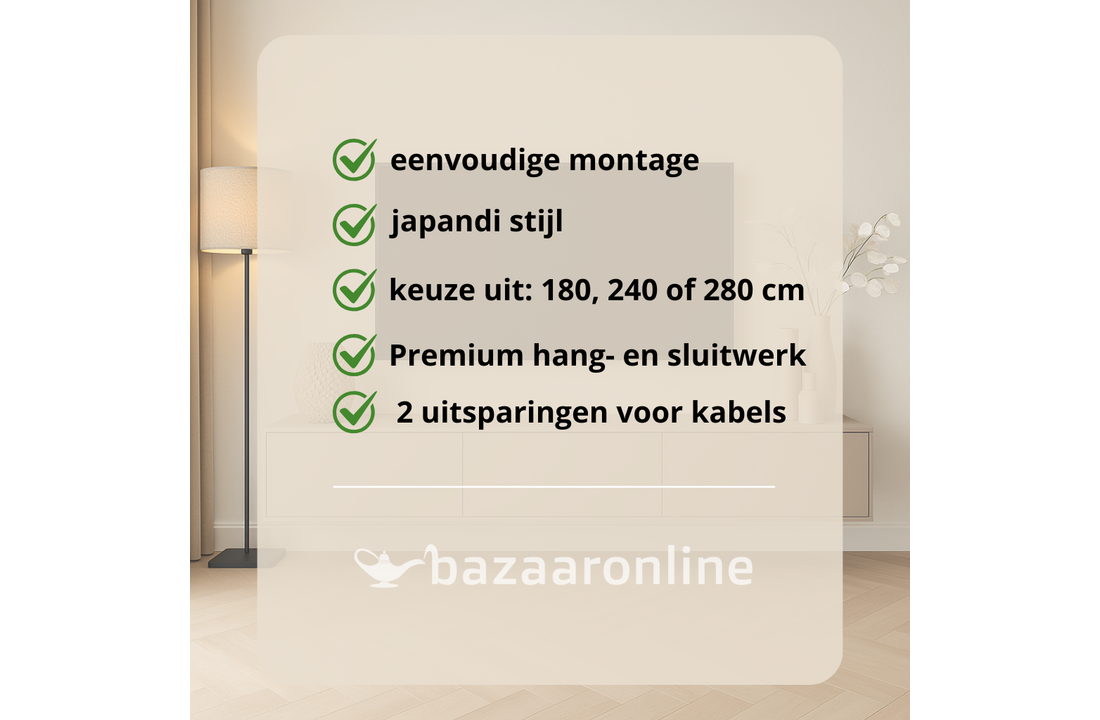 Zwevende Tv Meubel - Walnoot