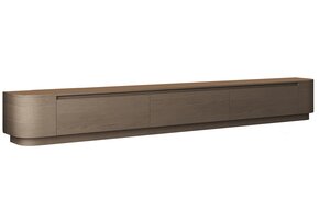 Japandi Tv Meubel Curved Staand - Walnoot