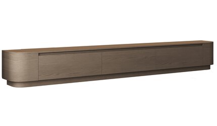 Japandi Tv Meubel Curved Staand - Walnoot