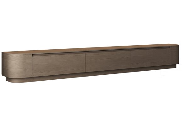 Japandi Tv Meubel Curved Staand - Walnoot