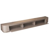 Japandi Tv Meubel Curved Staand - Licht Beige Eiken  - Gebogen zijkant