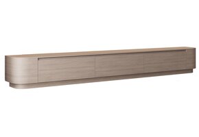 Japandi Tv Meubel Curved Staand - Licht Beige Eiken