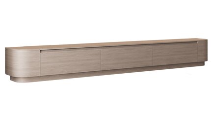 Japandi Tv Meubel Curved Staand - Licht Beige Eiken