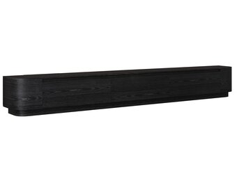 Japandi Tv Meubel Curved Staand - Zwart eiken