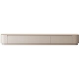 Japandi Tv Meubel Curved Staand - Beige  - Gebogen zijkant