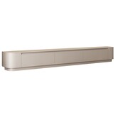 Japandi Tv Meubel Curved Staand - Beige  - Gebogen zijkant
