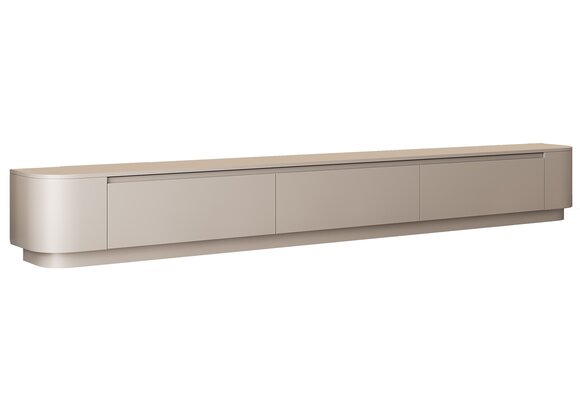 Japandi Tv Meubel Curved Staand - Beige