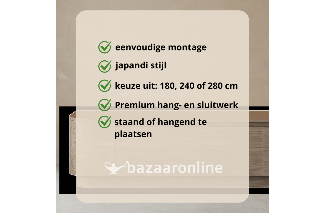 Japandi Tv Meubel Curved Staand - Mat Wit - Gebogen zijkant