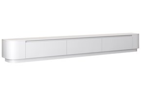 Japandi Tv Meubel Curved Staand - Mat Wit