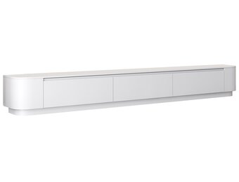 Japandi Tv Meubel Curved Staand - Mat Wit