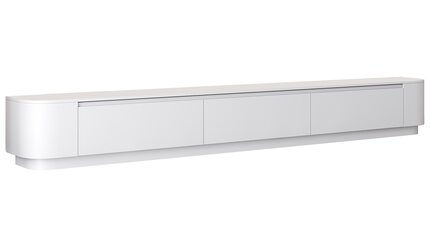 Japandi Tv Meubel Curved Staand - Mat Wit