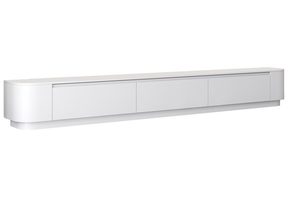 Japandi Tv Meubel Curved Staand - Mat Wit