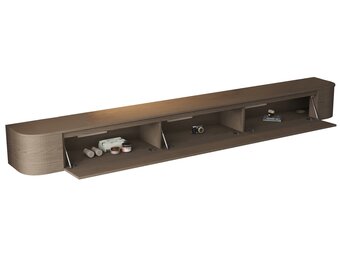 Japandi Tv Meubel Curved - Walnoot