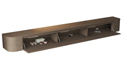 Japandi Tv Meubel Curved - Walnoot