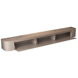 Japandi Tv Meubel Curved - Licht Beige Eiken - Gebogen zijkant