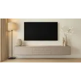 Zwevende Tv Meubel - Licht Beige Eiken