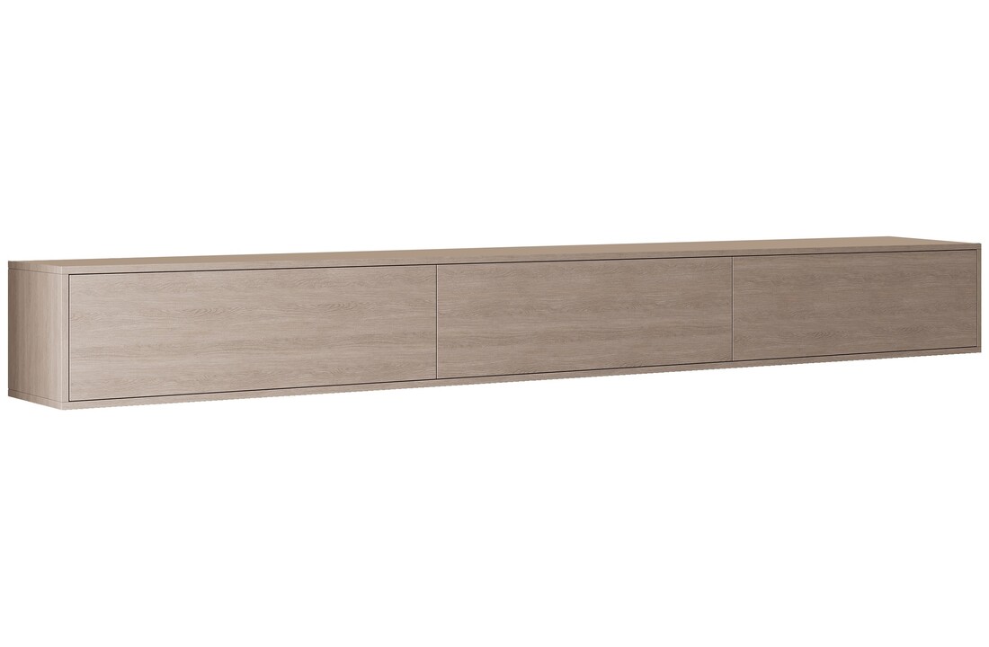 Zwevende Tv Meubel - Licht Beige Eiken