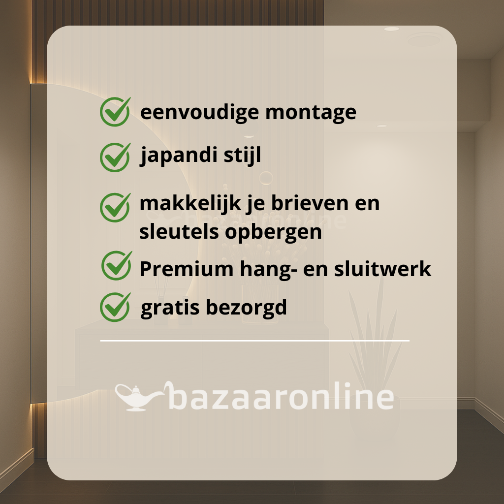 Zwevende Gangkast - Licht Beige eiken - L100 x D25 x H20 cm