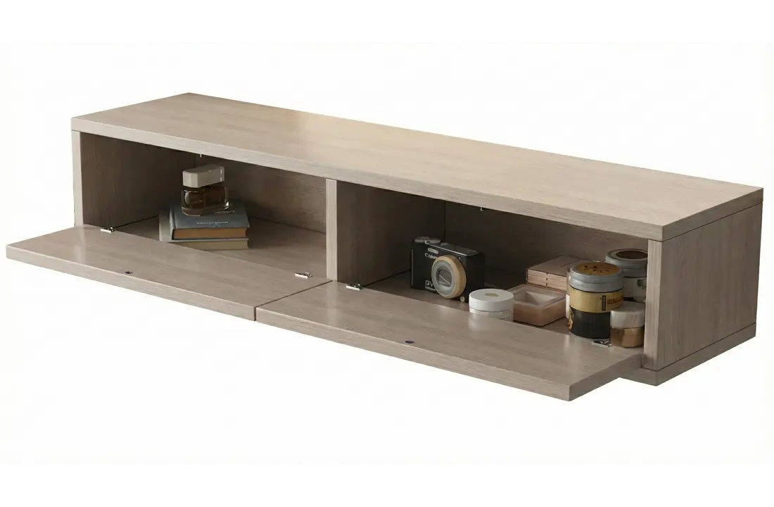 Zwevende Gangkast - Licht Beige eiken - L100 x D25 x H20 cm