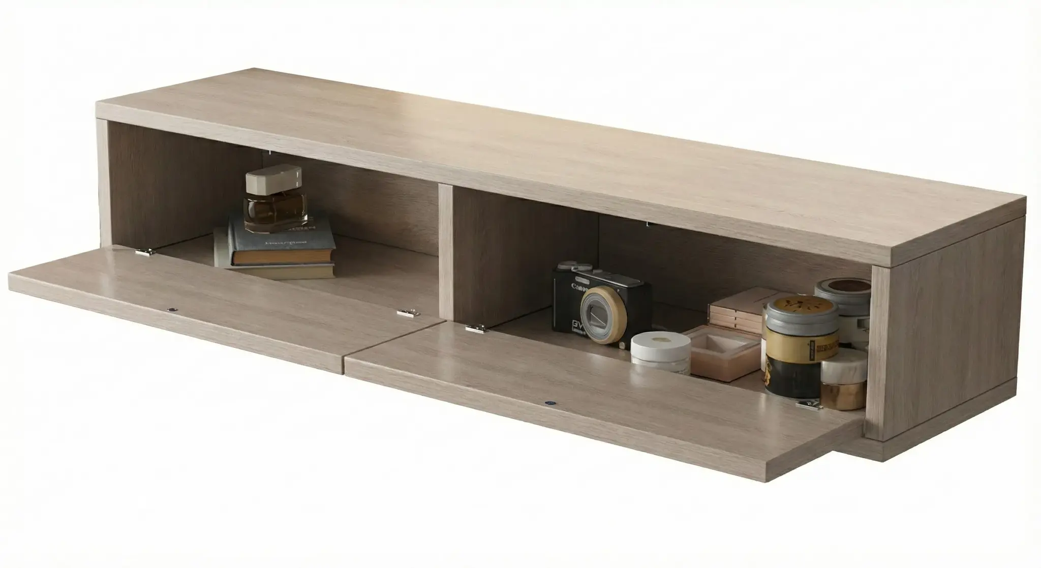 Zwevende Gangkast - Licht Beige eiken - L100 x D25 x H20 cm