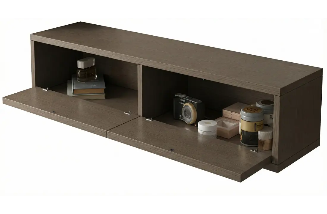 Zwevende Gangkast - Walnoot - L100 x D25 x H20 cm