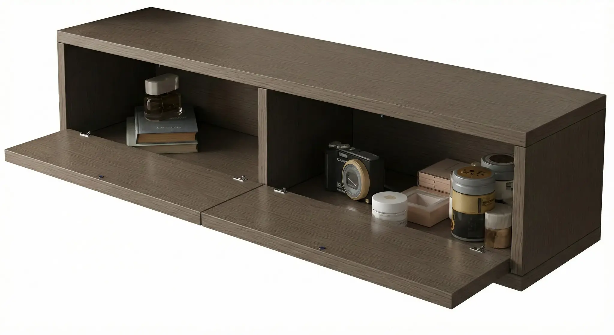 Zwevende Gangkast - Walnoot - L100 x D25 x H20 cm