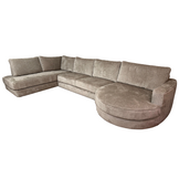 U-bank Oriane - Taupe chenille - Ronde lounge