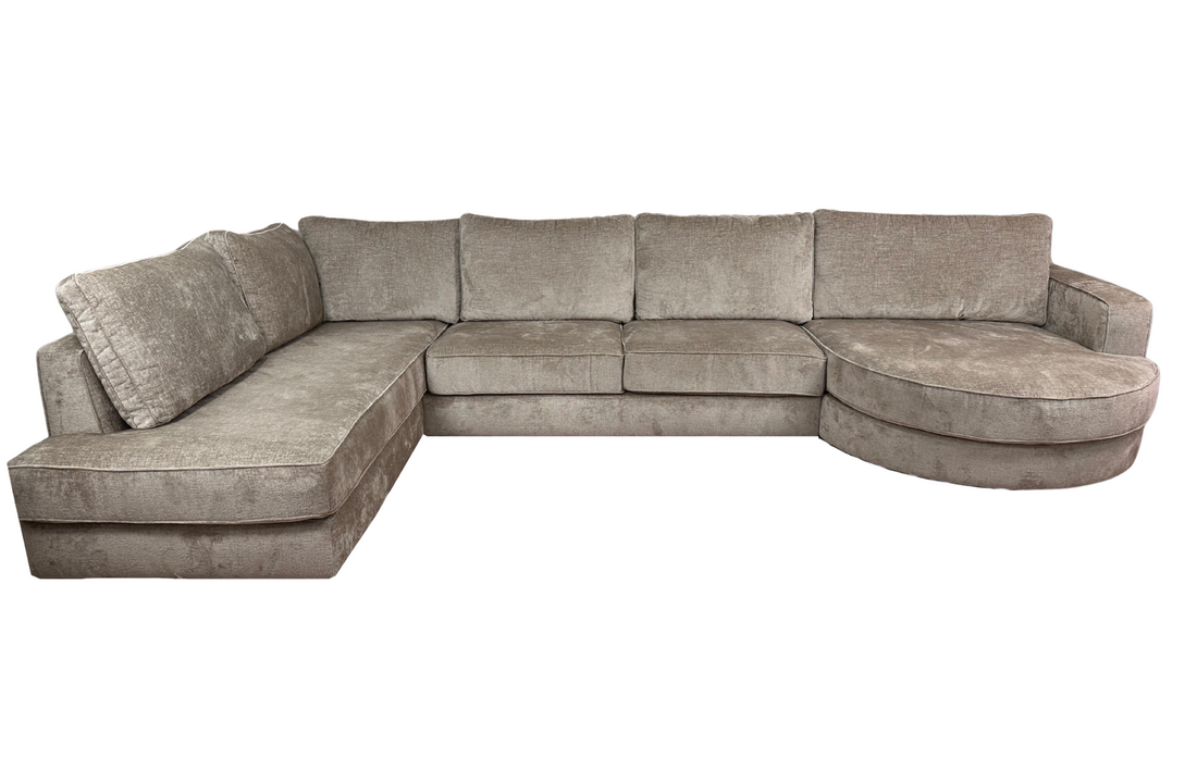 U-bank Oriane - Taupe chenille - Ronde lounge