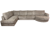 U-bank Oriane - Taupe chenille - Ronde lounge
