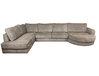 U-bank Oriane - Taupe chenille - Ronde lounge