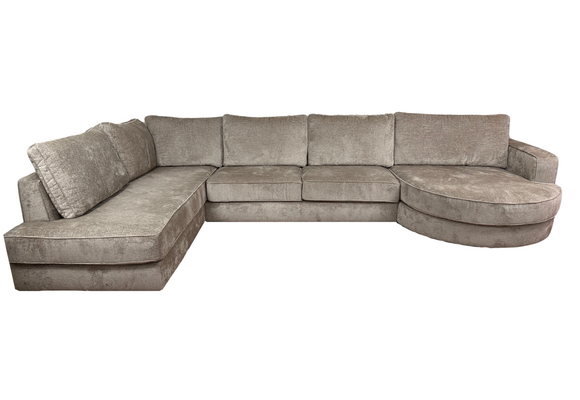 U-bank Oriane - Taupe chenille - Ronde lounge