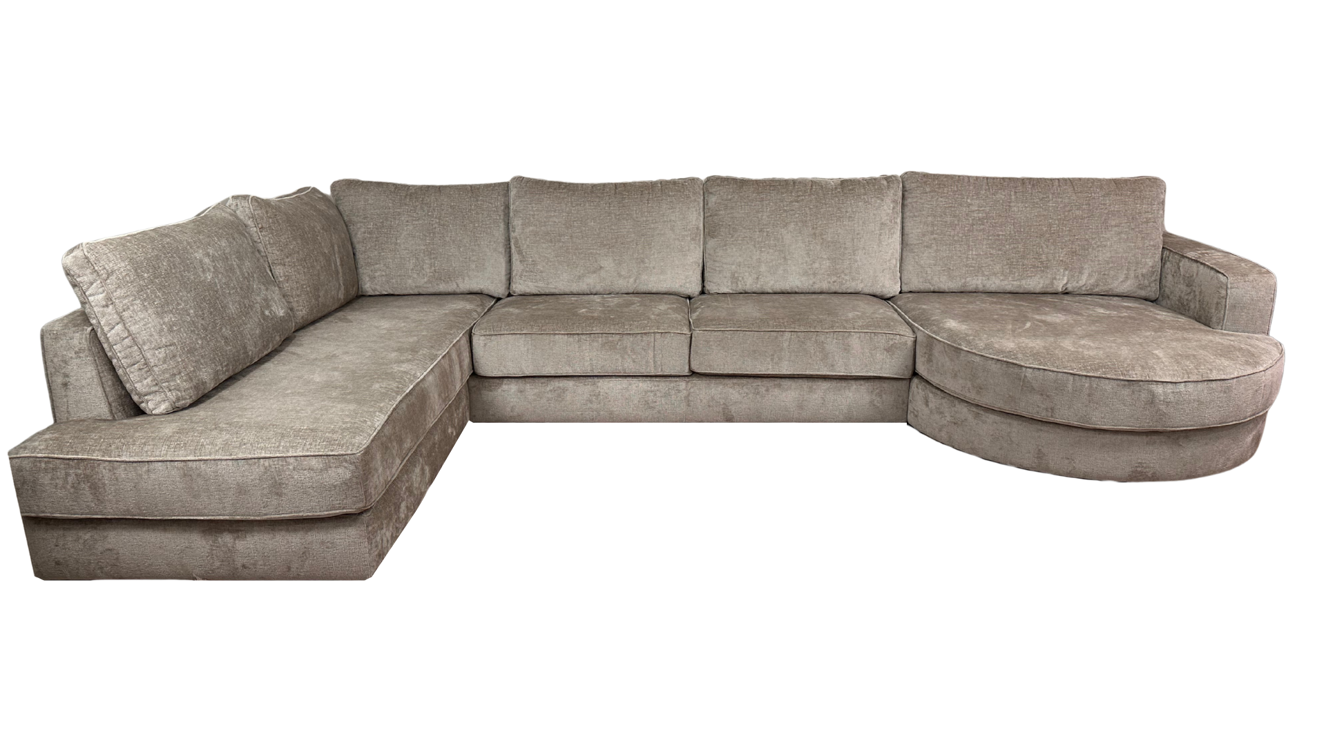 U-bank Oriane - Taupe chenille - Ronde lounge