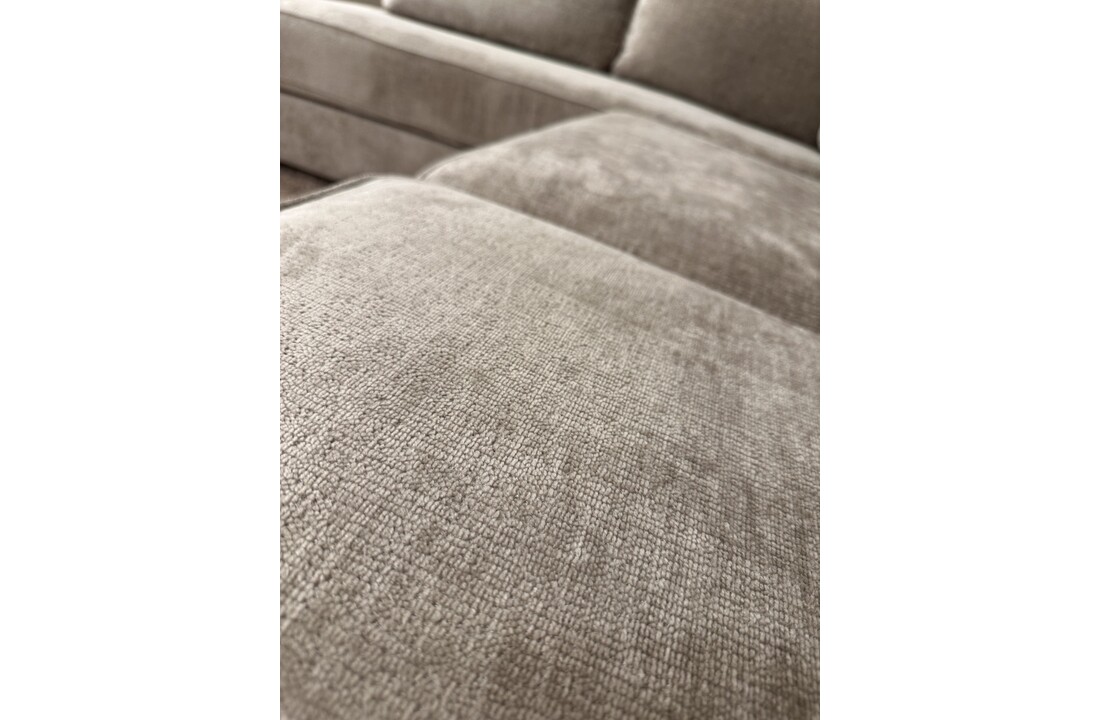 U-bank Oriane - Taupe chenille - Ronde lounge