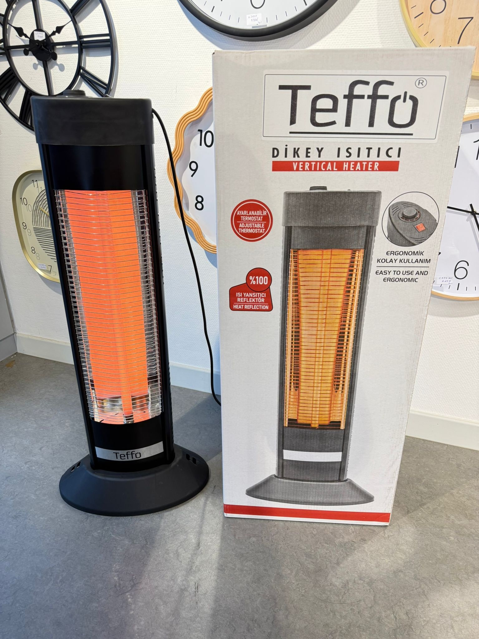 Teffo - Infrarood Elektrische kachel | 95 cm - Staand