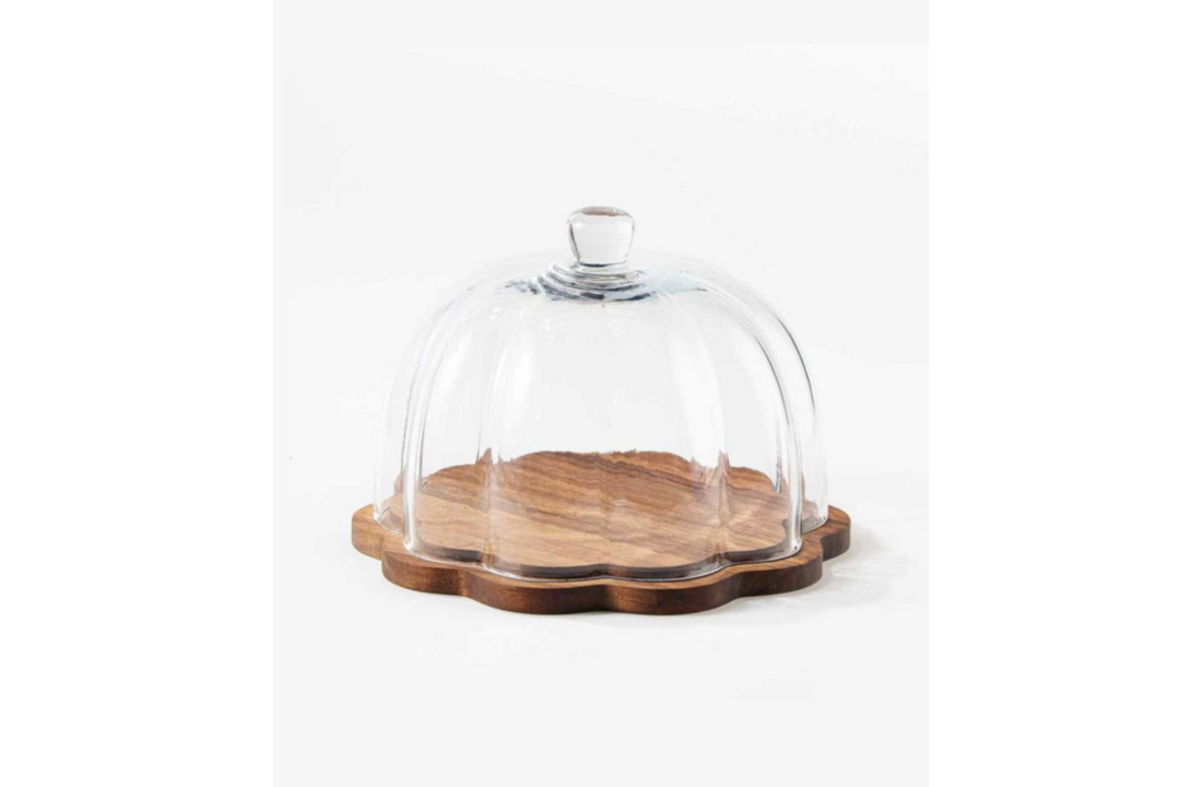 Taartplateau Cloudy - Acaciahout  – ⌀ 26,5 cm