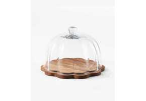 Taartplateau Cloudy - Acaciahout  – ⌀ 26,5 cm