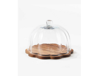 Taartplateau Cloudy - Acaciahout  – ⌀ 26,5 cm