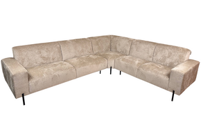 Hoekbank Divano Licht taupe - Pocketvering