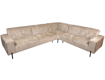 Hoekbank Divano Licht taupe - Pocketvering