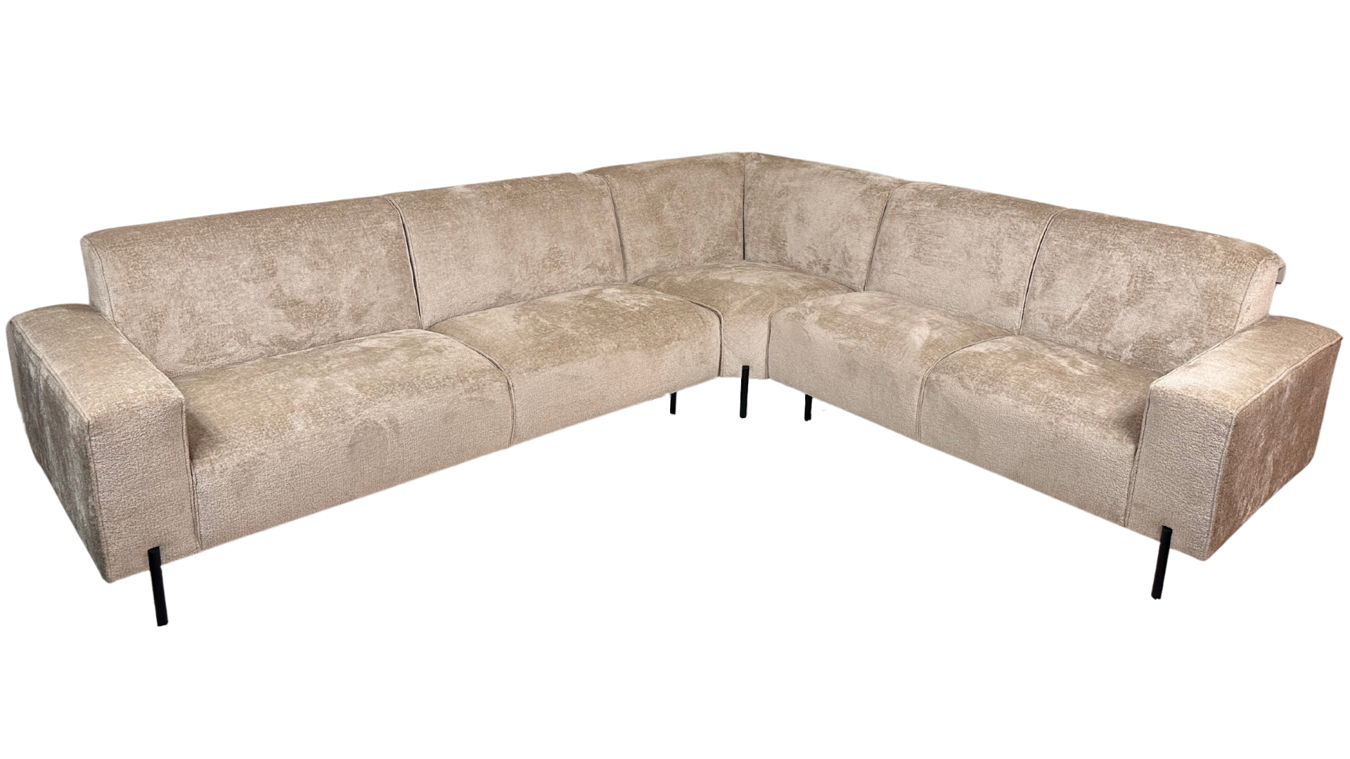 Hoekbank Divano Licht taupe - Pocketvering