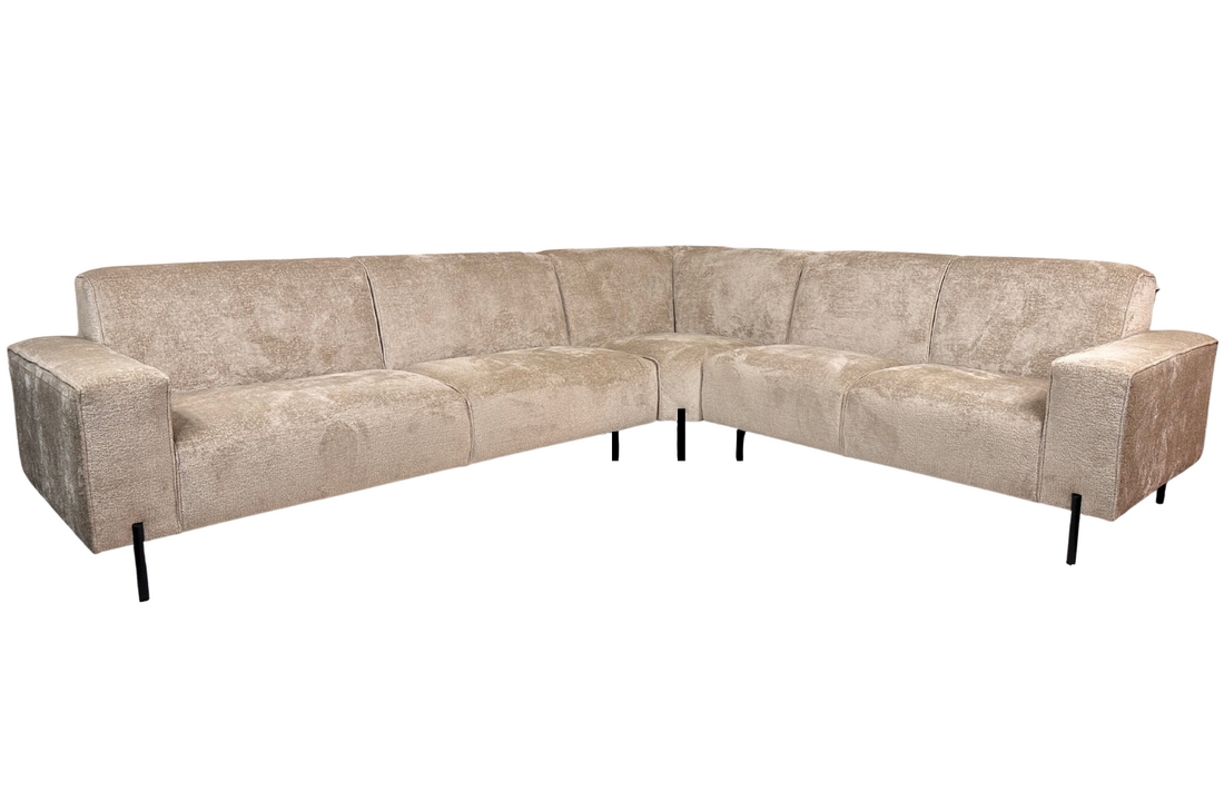Hoekbank Divano Licht taupe - Pocketvering