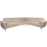 Hoekbank Divano Licht taupe - Pocketvering