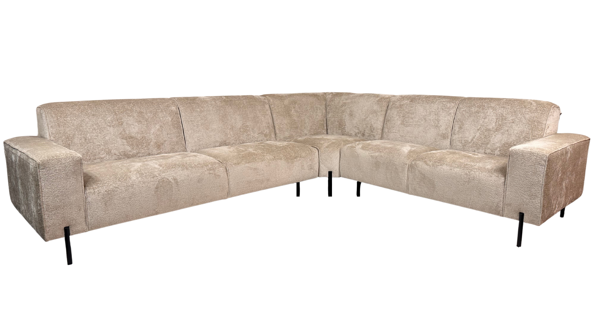 Hoekbank Divano Licht taupe - Pocketvering