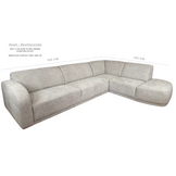 Hoekbank Luna - Licht greige