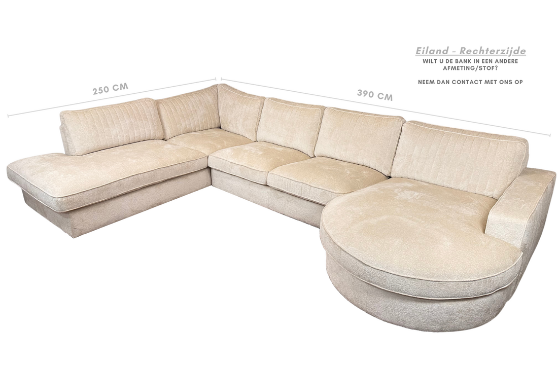 U-Bank Scott - Ronde Lounge - Crème